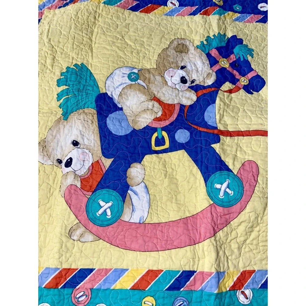 Hand Quilted Homemade Quilt Blanket 31x39